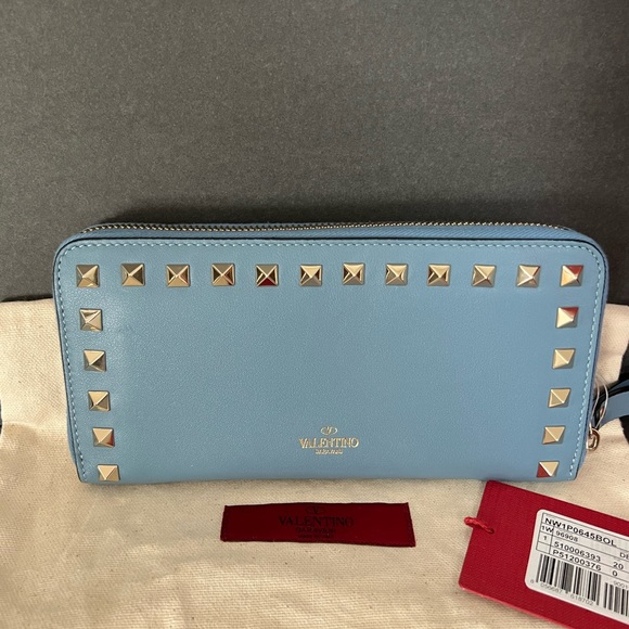 Valentino Garavani Handbags - Valentino Garavani Rockstud Zip Around leather wallet